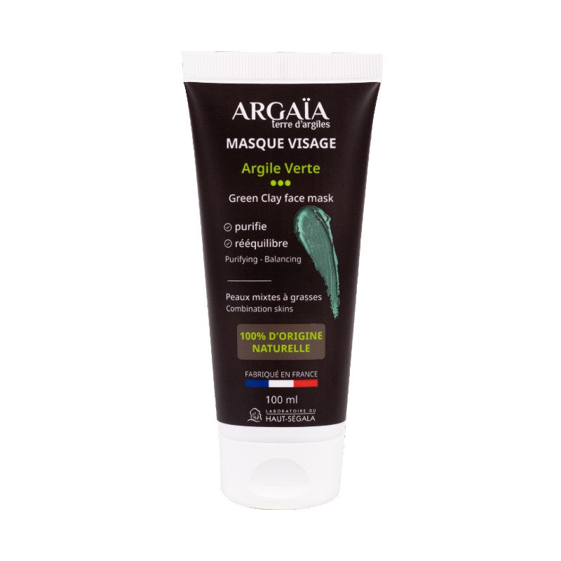 Maschera per il viso all'argilla verde