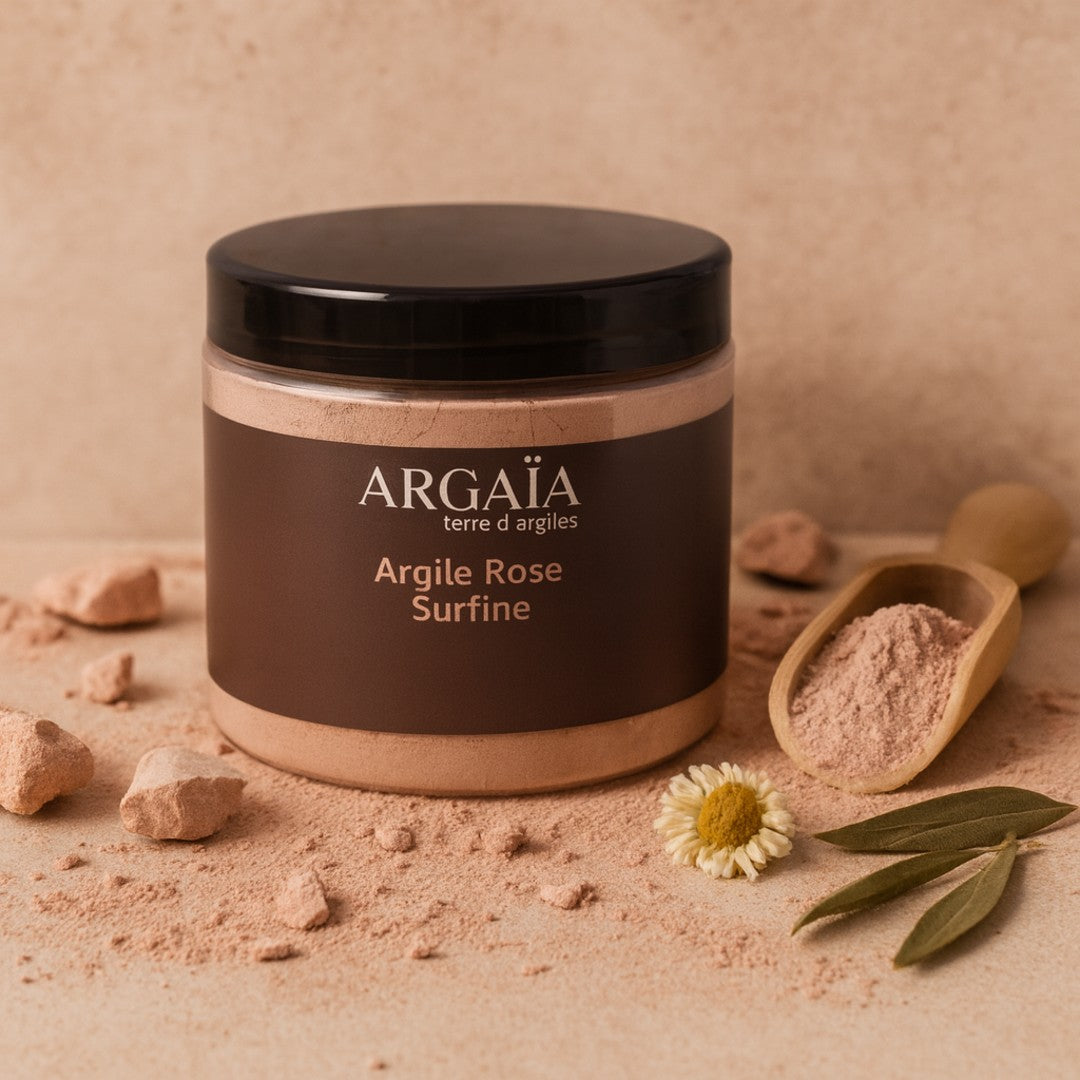 Argilla Rosa Pura in Polvere