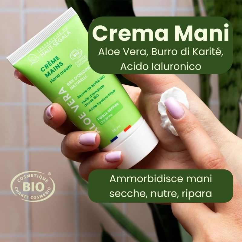 Crema Mani Aloe Vera + Acido Ialuronico