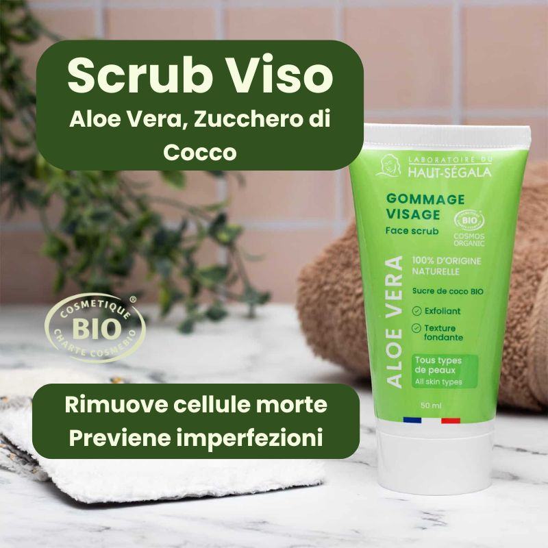 Scrub Viso Aloe Vera + Zucchero di Cocco