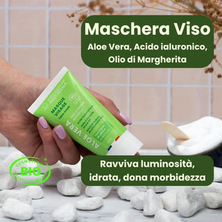 Maschera Viso Aloe Vera + Acido Ialuronico