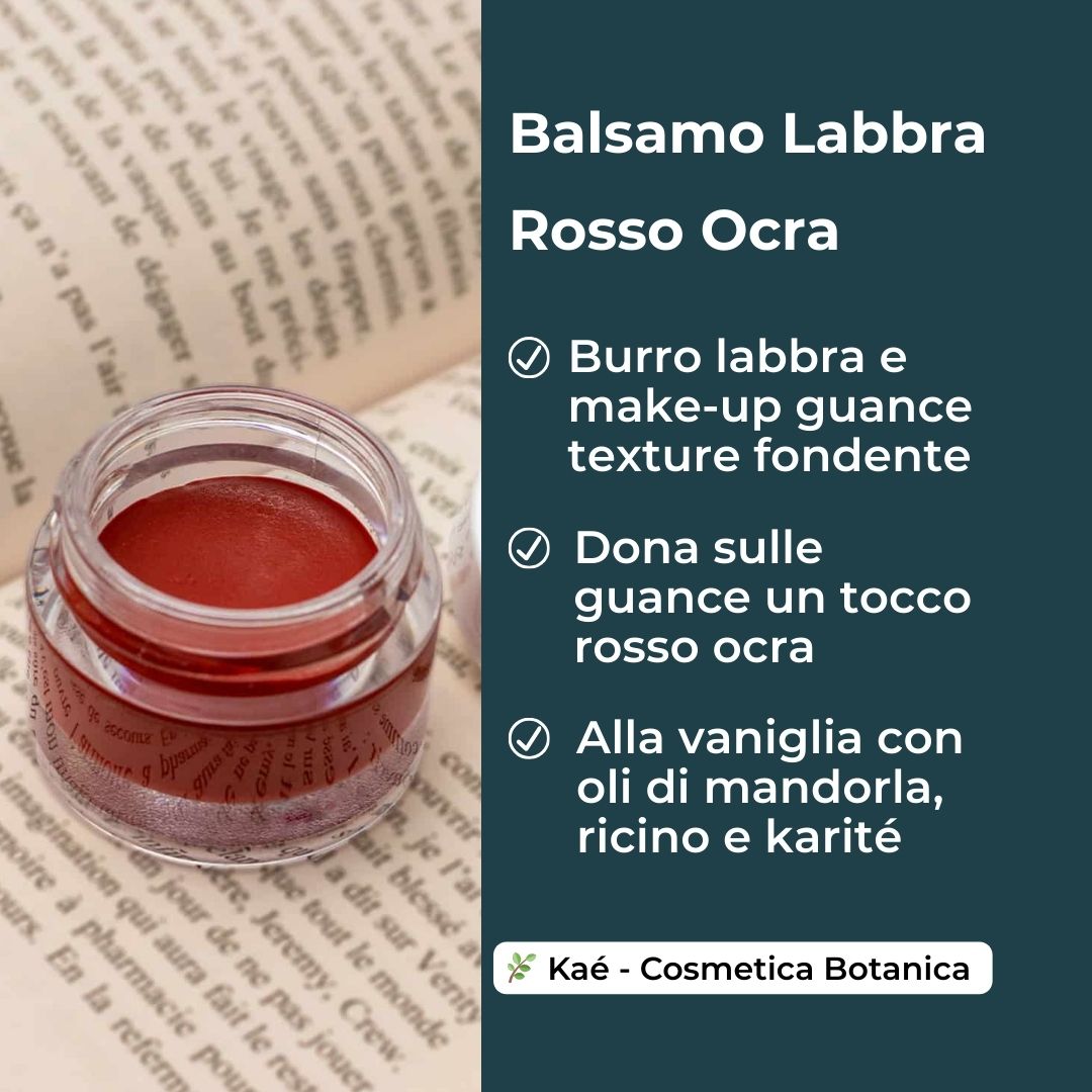 Balsamo Labbra-Guance Rosso Ocra alla Vaniglia