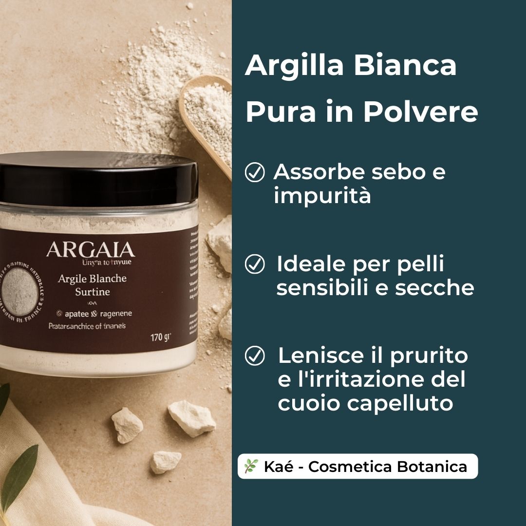 Argilla Bianca Pura in Polvere