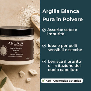 Argilla Bianca Pura in Polvere