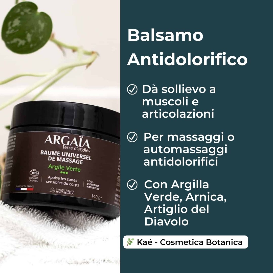 Balsamo Antidolorifico all'Argilla Verde, Arnica e Artiglio del Diavolo