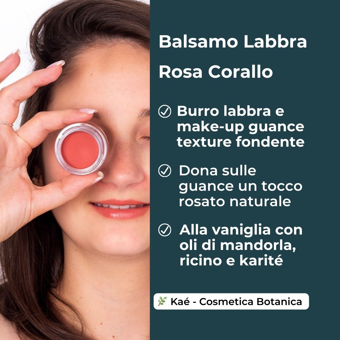Balsamo Labbra-Guance Rosa Corallo alla Vaniglia