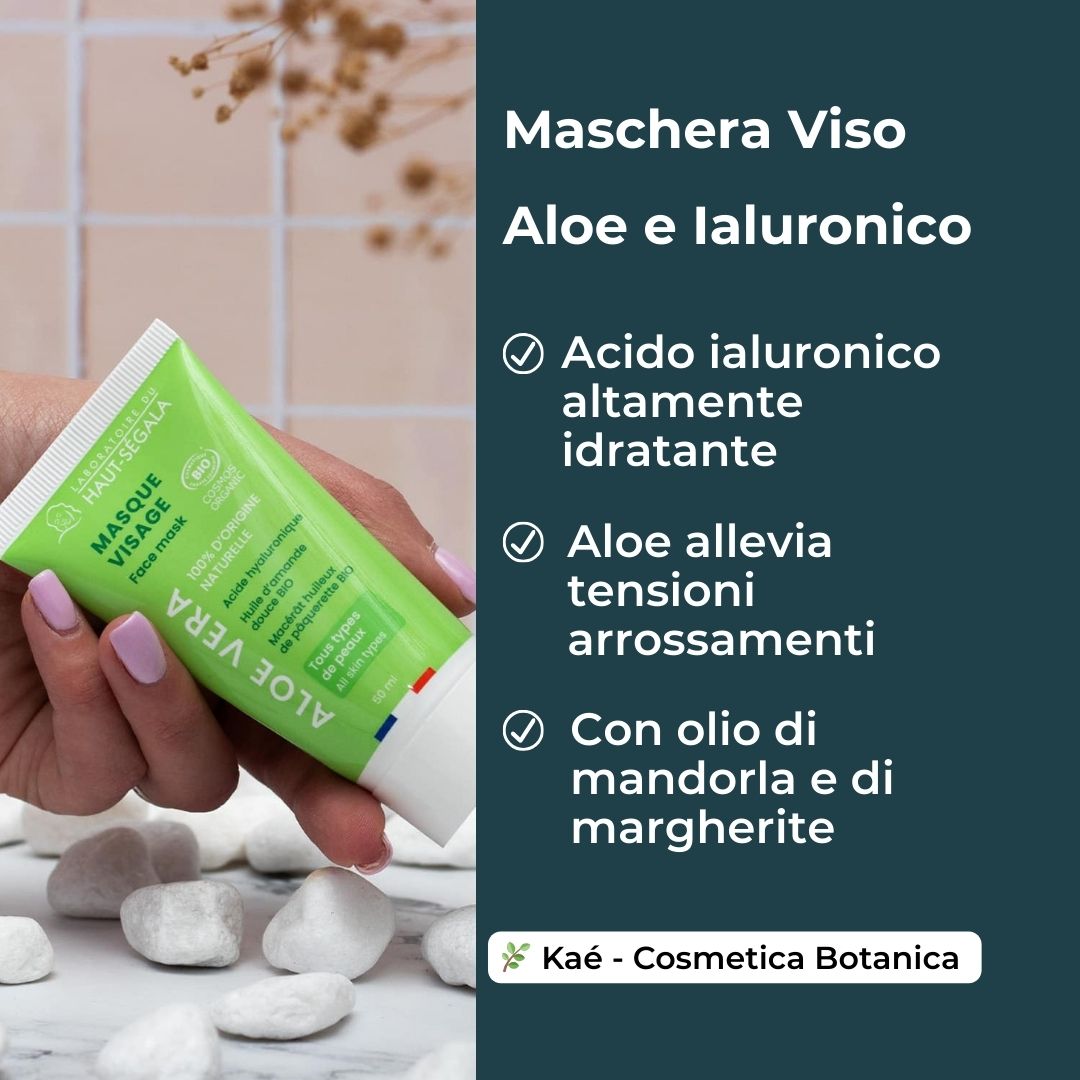 Maschera Viso Aloe Vera + Acido Ialuronico