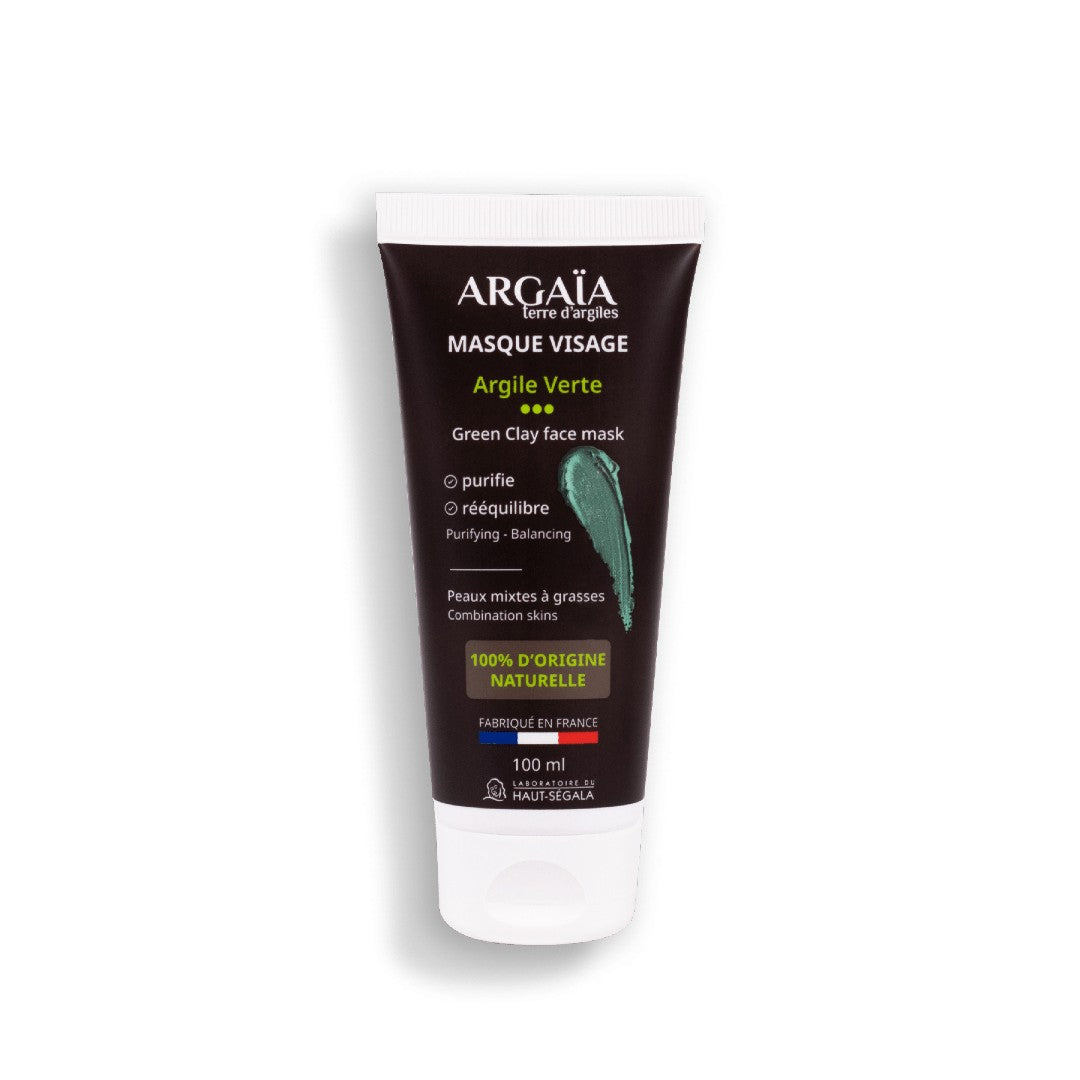 Maschera per il viso all'argilla verde
